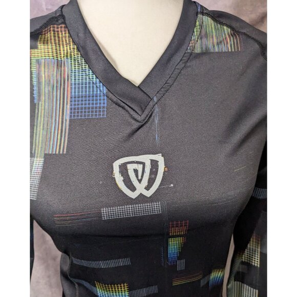 Phalanx Black And Rainbow Grid Rash Guard Size Small - Picture 8 of 10